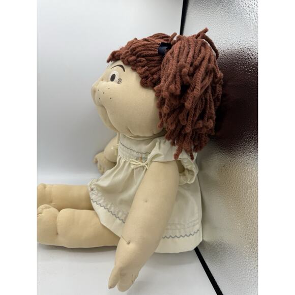 Handmade Vintage Soft Cloth Adoption Doll 21” – Painted Face, Red Yarn Hair - Picture 3 of 6